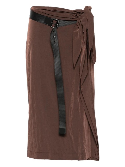 PINKO Tartetatin belt midi skirt - Brown - zdjęcie produktu nr 1