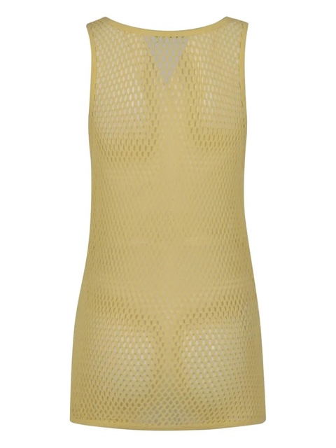 Prada mesh-panel tank top - Yellow - zdjęcie produktu nr 2
