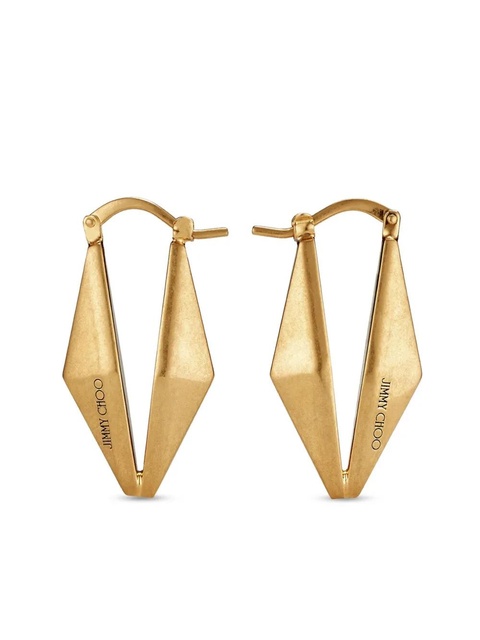 Jimmy Choo engraved-logo earrings - Gold - zdjęcie produktu nr 1