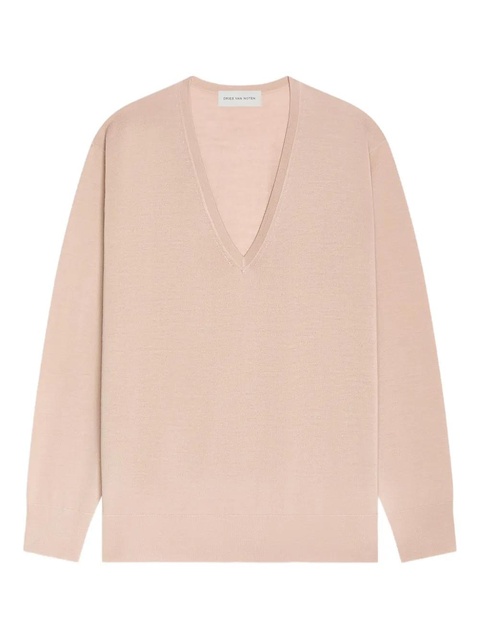 DRIES VAN NOTEN v-neckline sweater - Neutrals - zdjęcie produktu nr 1