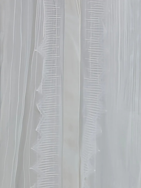 Chloé lace-trimmed pleated shirt - White - zdjęcie produktu nr 2
