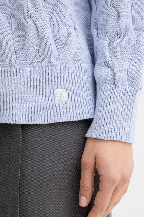 Calvin Klein Jeans sweter bawełniany damski kolor niebieski LV044E301G - zdjęcie produktu nr 2