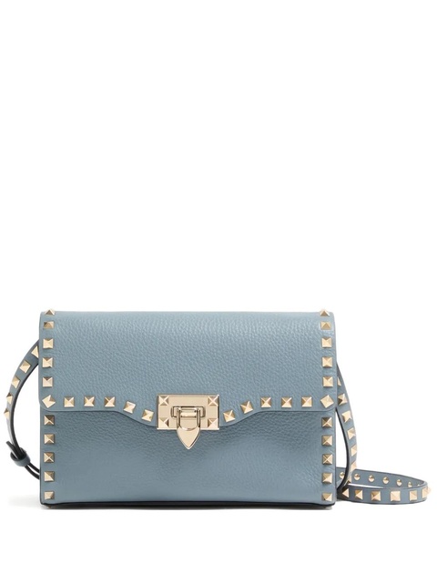 Valentino Garavani small Rockstud grained shoulder bag - Blue - zdjęcie produktu nr 1