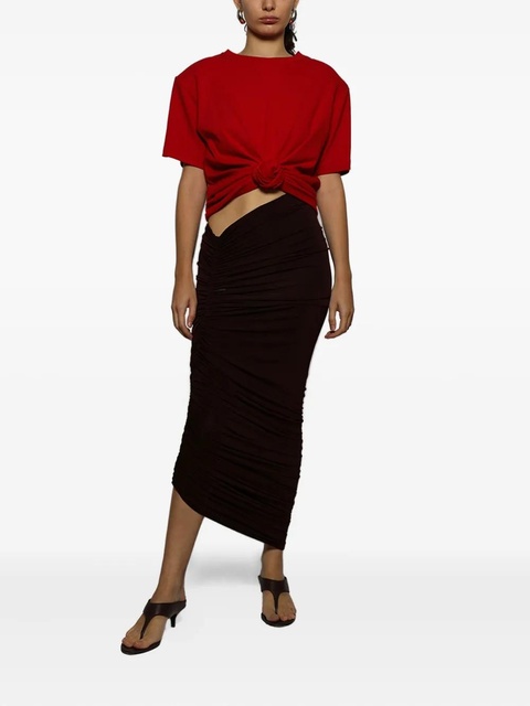 Magda Butrym ruched midi skirt - Red - zdjęcie produktu nr 2