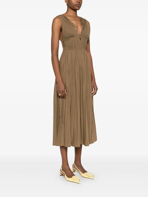 Maje plissé midi dress - Brown - zdjęcie produktu nr 2