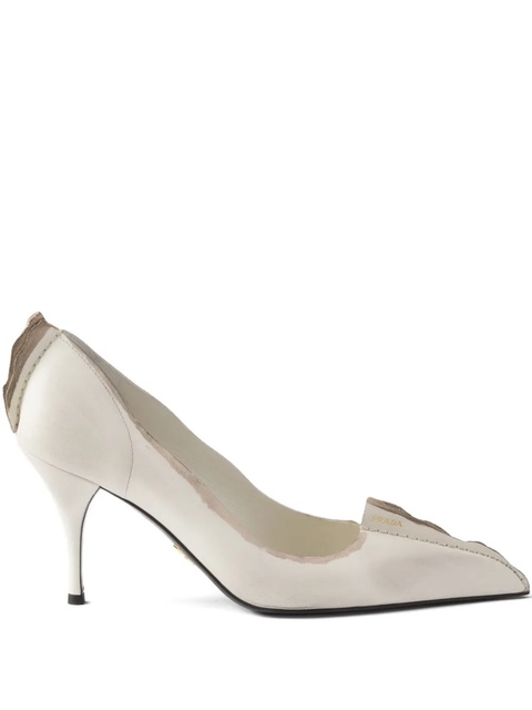 Prada 85mm Antiqued leather pumps - Neutrals - zdjęcie produktu nr 1