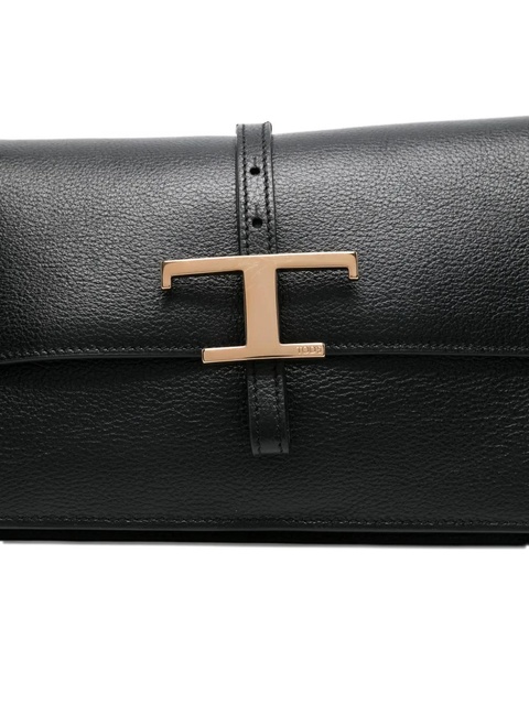 Tod's T-buckle leather shoulder bag - Black - zdjęcie produktu nr 2