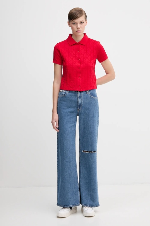 Calvin Klein Jeans jeansy damskie kolor niebieski LV047D908G - zdjęcie produktu nr 2