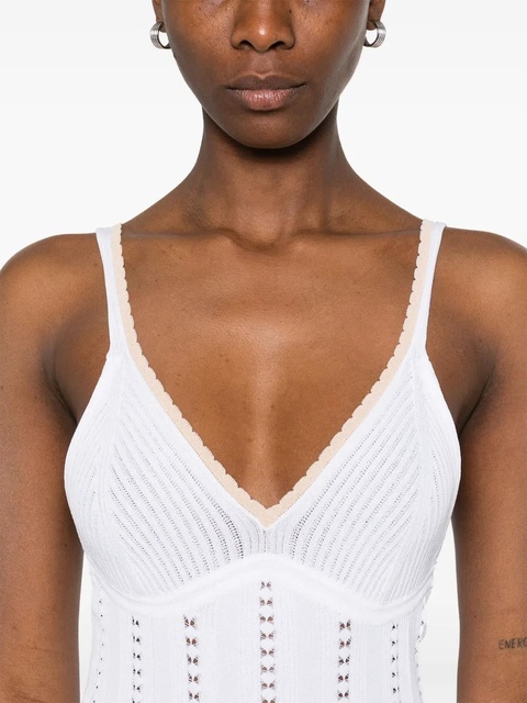Blumarine knitted tank top - White - zdjęcie produktu nr 2