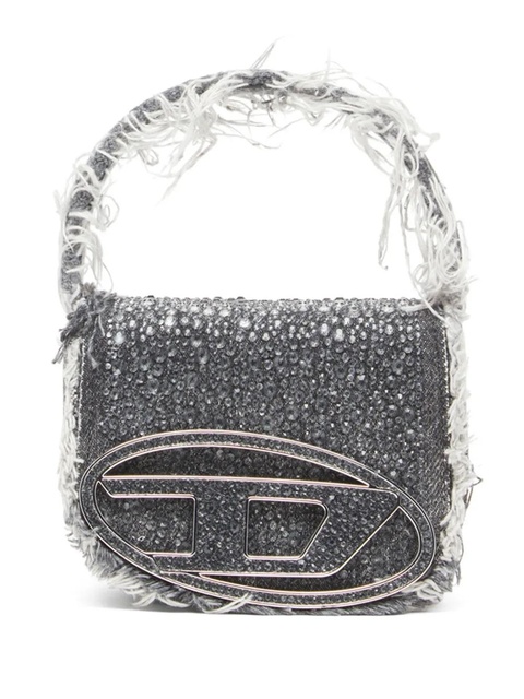 Diesel mini 1DR crystal-embellished shoulder bag - Grey - zdjęcie produktu nr 1