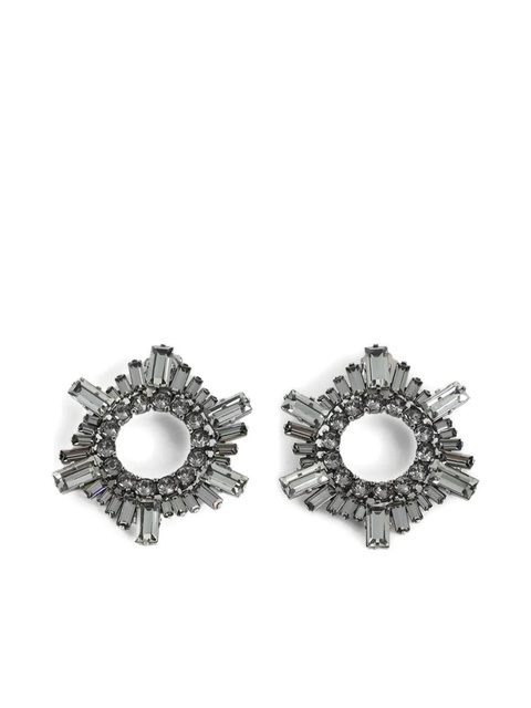 Amina Muaddi crystal-embellished earrings - Grey - zdjęcie produktu nr 1