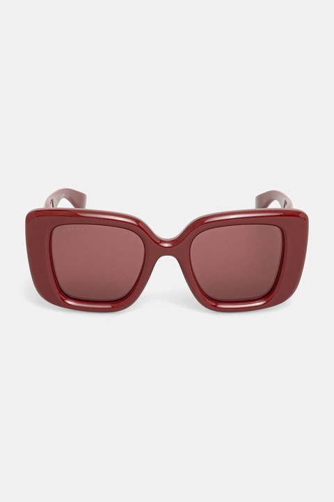 Gucci okulary przeciwsłoneczne damskie kolor bordowy GG1975S - zdjęcie produktu nr 2