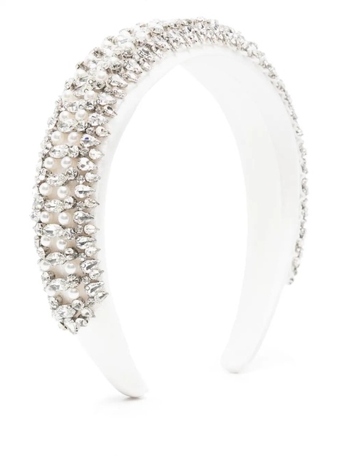 Self-Portrait crystal-embellished headband - White - zdjęcie produktu nr 1