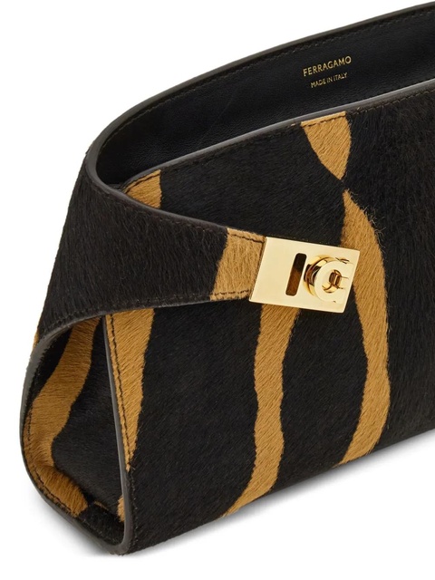 Ferragamo mini Hug zebra-print cross body bag - Black - zdjęcie produktu nr 2
