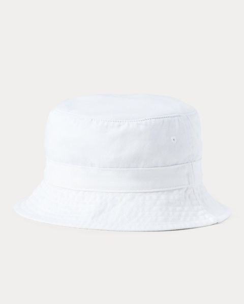 RALPH LAUREN - Biały kapelusz Bucket - zdjęcie produktu nr 1