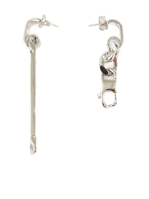 MM6 Maison Margiela numbers-motif drop earrings - Silver - zdjęcie produktu nr 2