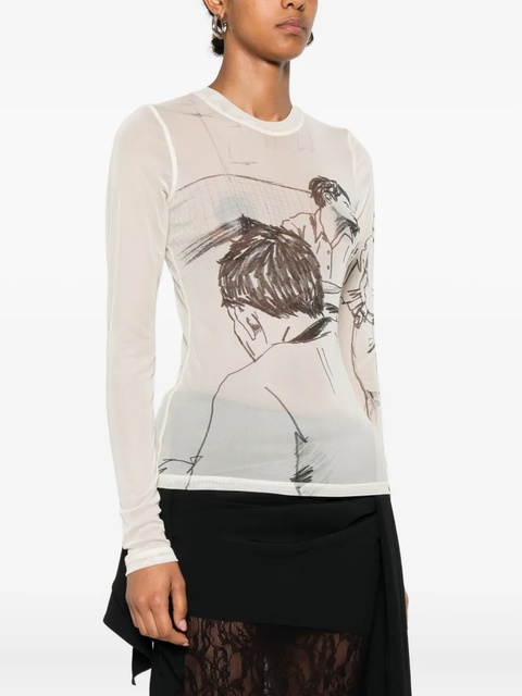 JW Anderson long-sleeves T-shirt - Neutrals - zdjęcie produktu nr 2