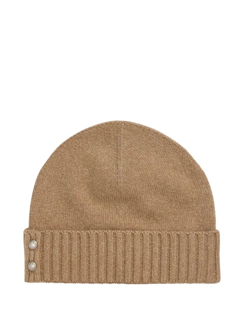 Lauren Ralph Lauren ribbed button beanie hat - Brown - zdjęcie produktu nr 2