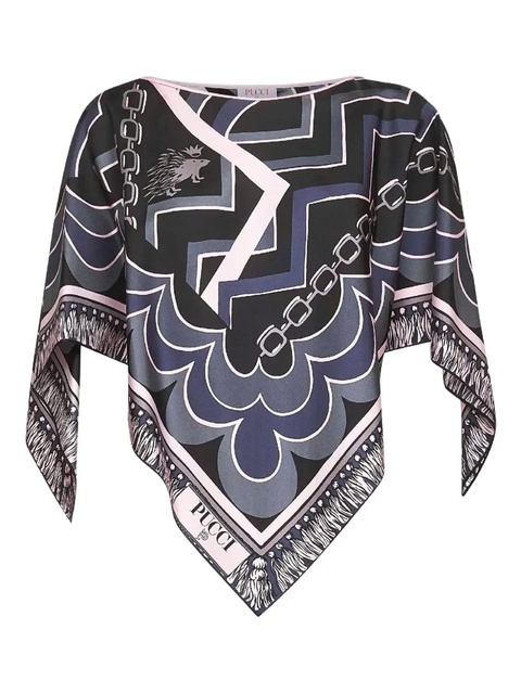 PUCCI tassel-print boat-neck top - Black - zdjęcie produktu nr 2