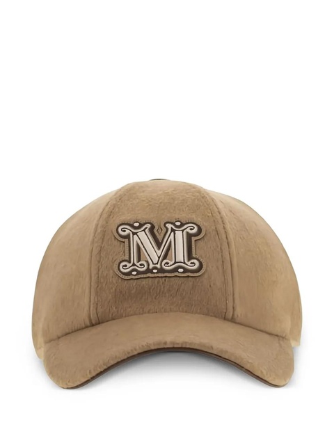 Max Mara FEDORA logo-patch camel wool cap - Brown - zdjęcie produktu nr 1