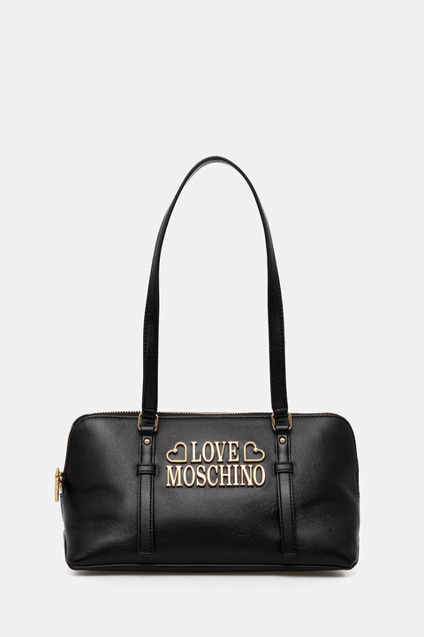 Love Moschino torebka skórzana kolor czarny JC4332PP0NK1300A - zdjęcie produktu nr 1