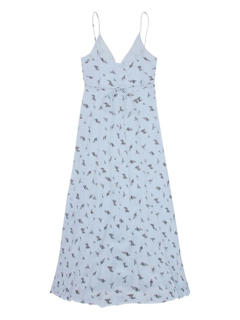 GANNI floral-print wrap dress - Blue - zdjęcie produktu nr 2