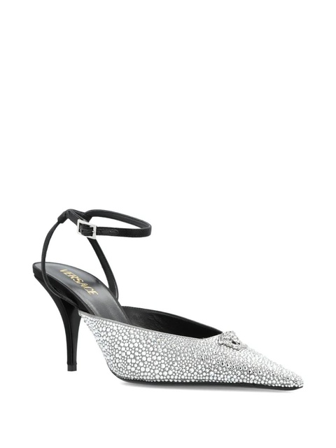 Versace 85mm Crystal La Medusa slingback pumps - Silver - zdjęcie produktu nr 2