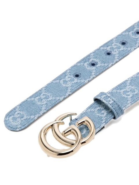 Gucci GG monogram denim belt - Blue - zdjęcie produktu nr 1