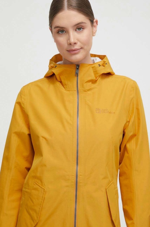 Jack Wolfskin kurtka outdoorowa Dakar Parka kolor żółty 1112502 - zdjęcie produktu nr 2