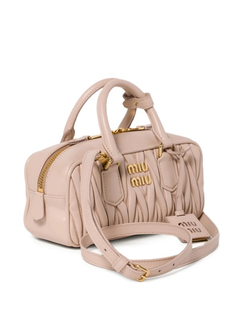 Miu Miu Arcadie matelassé leather tote bag - Pink - zdjęcie produktu nr 2