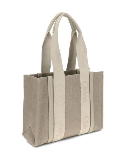 Chloé Woody tote bag - Grey - zdjęcie produktu nr 2