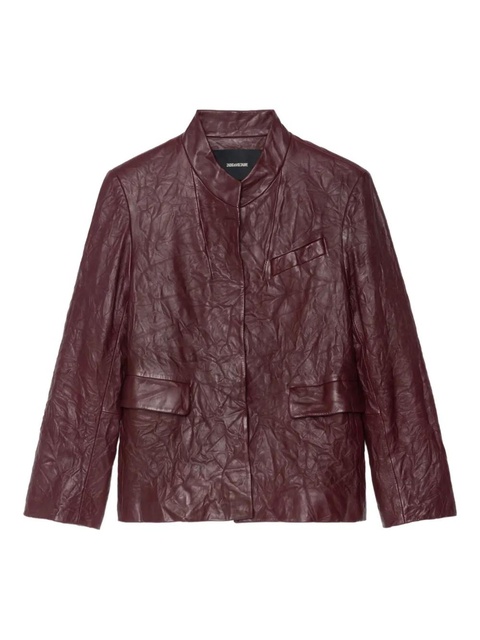 Zadig&Voltaire crumpled leather jacket - Red - zdjęcie produktu nr 1