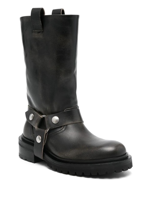 Golden Goose leather biker boots - Black - zdjęcie produktu nr 2