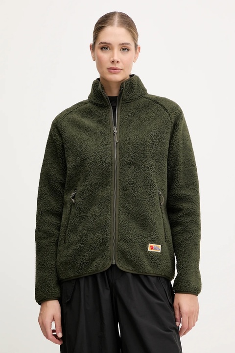 Fjallraven bluza polarowa Vardag Pile Fleece W kolor zielony gładka F84789.662 - zdjęcie produktu nr 1