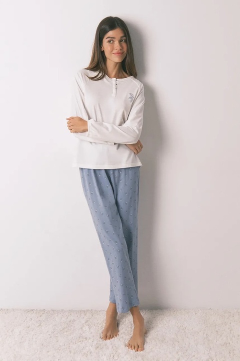 women'secret piżama bawełniana damska kolor beżowy bawełniana 3592465 - zdjęcie produktu nr 1