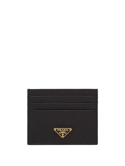Prada logo-plaque card holder - Black - zdjęcie produktu nr 1