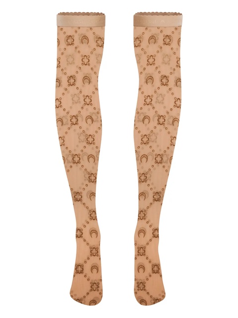 Marine Serre Moonogram mesh socks - Neutrals - zdjęcie produktu nr 2