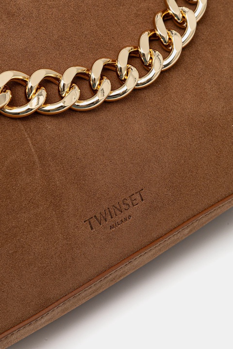Twinset torebka zamszowa kolor brązowy 252TB7162 - zdjęcie produktu nr 2