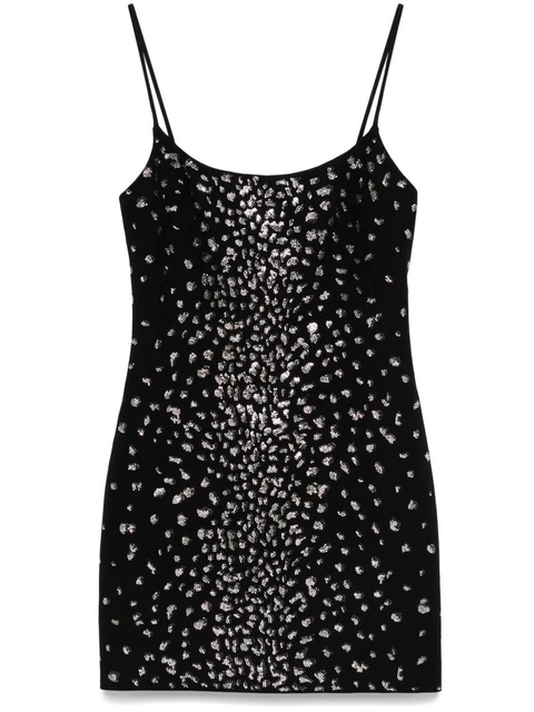 Blumarine crystal-embellished mini dress - Black - zdjęcie produktu nr 1