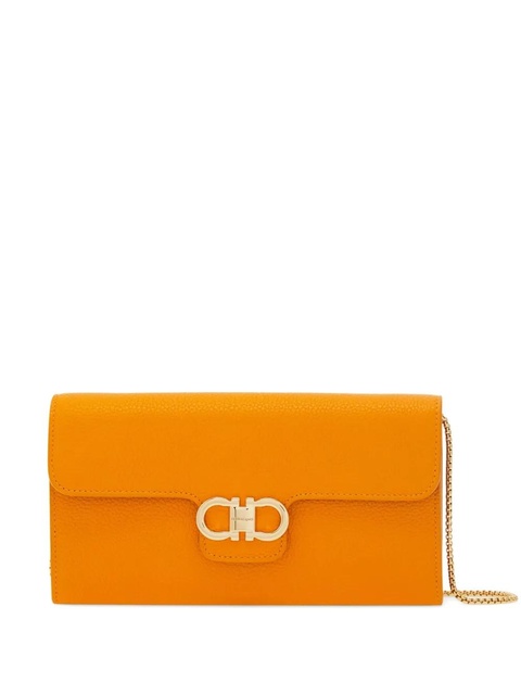 Ferragamo Gancini chain-strap clutch bag - Orange - zdjęcie produktu nr 1