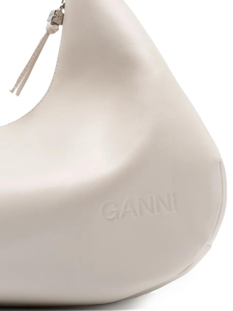 GANNI medium logo-debossed bag - Neutrals - zdjęcie produktu nr 2