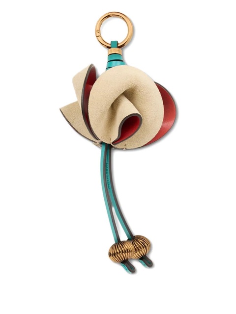 ETRO leather flower keyring - Red - zdjęcie produktu nr 1