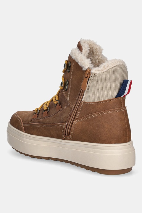 U.S. Polo Assn. botki ICY007 damskie kolor brązowy na płaskim obcasie ocieplone ICY007W/EUH1 - zdjęcie produktu nr 2