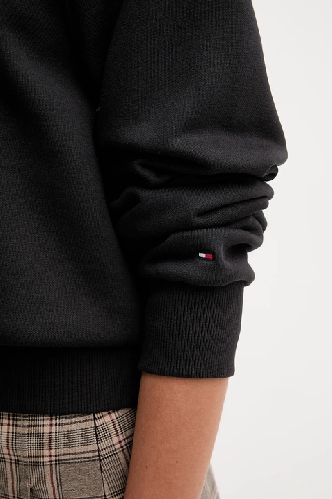 Tommy Hilfiger bluza damska kolor czarny gładka WW0WW46632 - zdjęcie produktu nr 2