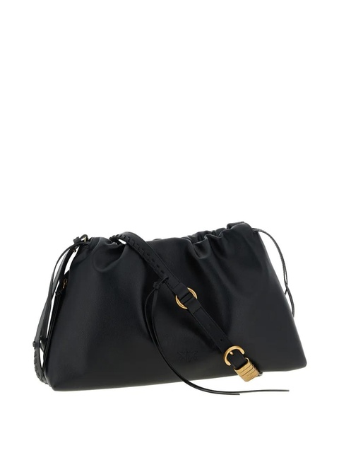 PINKO maxi drawstring logo clutch bag - Black - zdjęcie produktu nr 2