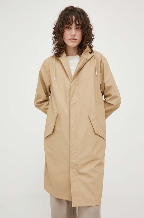Rains kurtka Fishtail Parka 18140 kolor beżowy przejściowa 18140.24-24Sand - zdjęcie produktu nr 2
