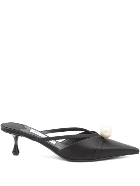Jimmy Choo 50mm Sana pearl-embellished mules - Black - zdjęcie produktu nr 1