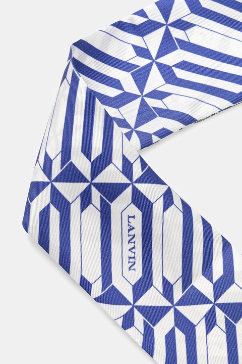 Lanvin apaszka jedwabna damski kolor niebieski wzorzysta 710004328 - zdjęcie produktu nr 1