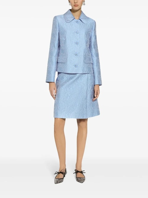 Dolce & Gabbana DNA jacquard buttoned jacket - Blue - zdjęcie produktu nr 1