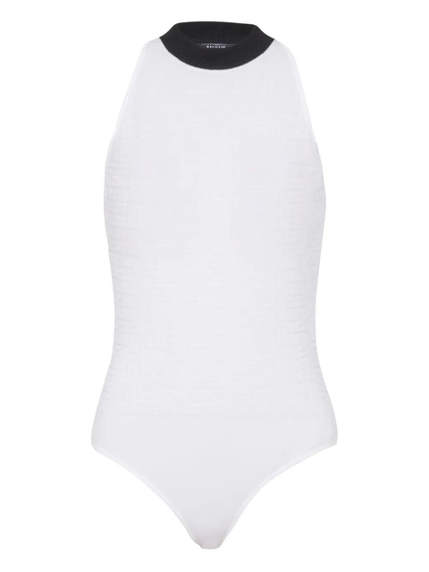 Balmain monogram sleeveless bodysuit - White - zdjęcie produktu nr 1